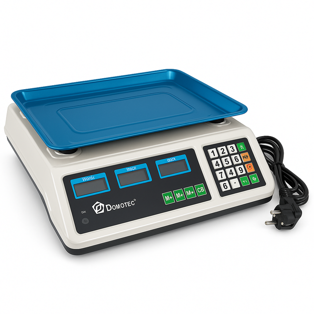 Весы для торговли Domotec MS-228 с функцией памяти цены на 7 ячеек - Фото 1 Весы для торговли Domotec MS-228 с функцией памяти цены на 7 ячеек - изображение 1