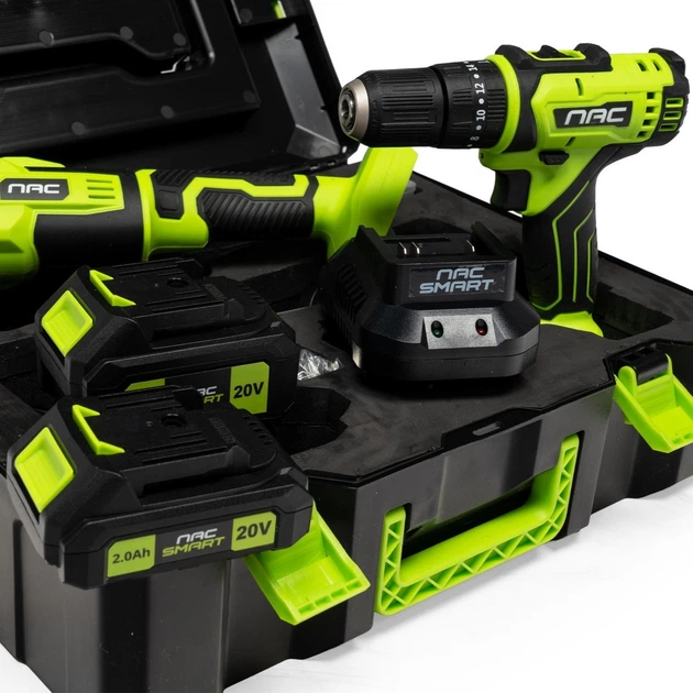 Zestaw Nac SMART NS-SET2-20V wkrętarka akumulatorowa + szlifierka kątowa + 2 x akumulator + szybka ładowarka 20 V (5905842533387) - obraz 6