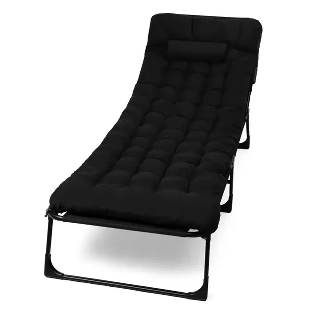 Розкладне ліжко Hedo Premium туристичне 68 x 193 x 30 см Чорне 96885 (5904041121609) - зображення 2