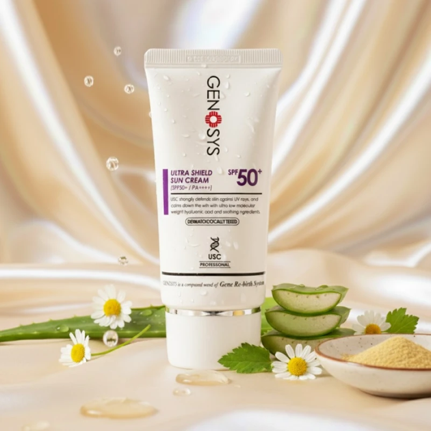 Сонцезахисний крем для обличчя Genosys Ultra Shield SPF50+ PA++++ 50г - антивіковий догляд, корейський крем від сонця - Фото 1 Сонцезахисний крем для обличчя Genosys Ultra Shield SPF50+ PA++++ 50г - антивіковий догляд, корейський крем від сонця - изображение 1