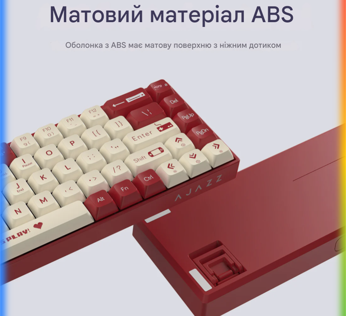Клавіатура ігрова механічна ajazz ak680, grey-black - Фото 4 Клавіатура ігрова механічна ajazz ak680, grey-black - изображение 4