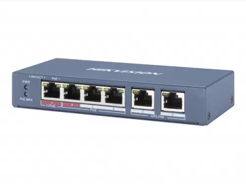 PoE комутатор Hikvision DS-3E0106HP-E - Фото 1 PoE комутатор Hikvision DS-3E0106HP-E - зображення 1