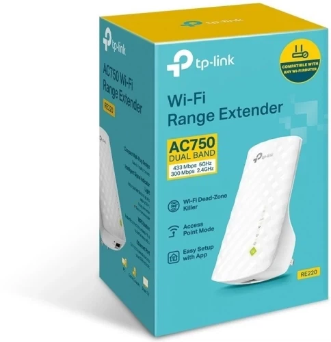 Wi-Fi повторитель TP-Link RE220, 750Mbps, 1xFE LAN, MESH - изображение 3