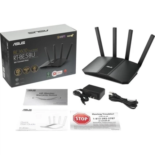 Роутер Asus RT-BE58U, Black, WiFi 7 - Фото 5 Роутер Asus RT-BE58U, Black, WiFi 7 - изображение 5