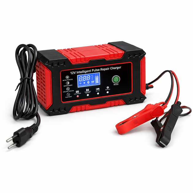 Зарядное устройство для аккумулятора RIAS JMD-6 12V 6A с дисплеем Black-Red (3_08181) - Фото 1 Зарядное устройство для аккумулятора RIAS JMD-6 12V 6A с дисплеем Black-Red (3_08181) - изображение 1