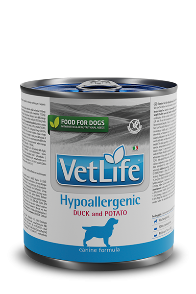 Лікувальний корм Farmina VetLife Hypoallergenic Duck & Potato Консервований корм-дієта з качкою та картоплею для собак, які страждають на харчову алергію 300 г (190970) - Фото 1 Лікувальний корм Farmina VetLife Hypoallergenic Duck & Potato Консервований корм-дієта з качкою та картоплею для собак, які страждають на харчову алергію 300 г (190970) - зображення 1