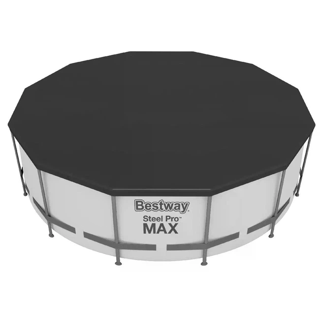 Каркасний басейн Bestway 56420-1 круглий на 10250 л із ПВХ та сталі для літнього відпочинку 366х122 см з драбиною і тентом Сірий Каркасні басейни для сім’ї та дачі надувні басейни великого об’єму - изображение 4