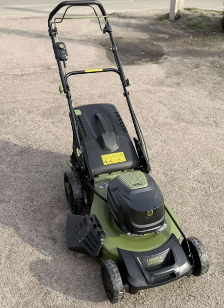 Самохідна газонокосарка акумуляторна + садова повітродуйка Green Machine 62V - зображення 7