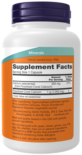 Calcium Hydroxyapatite NOW Foods Calcium Hydroxyapatite 120 kapsułek (733739012739) - obraz 2