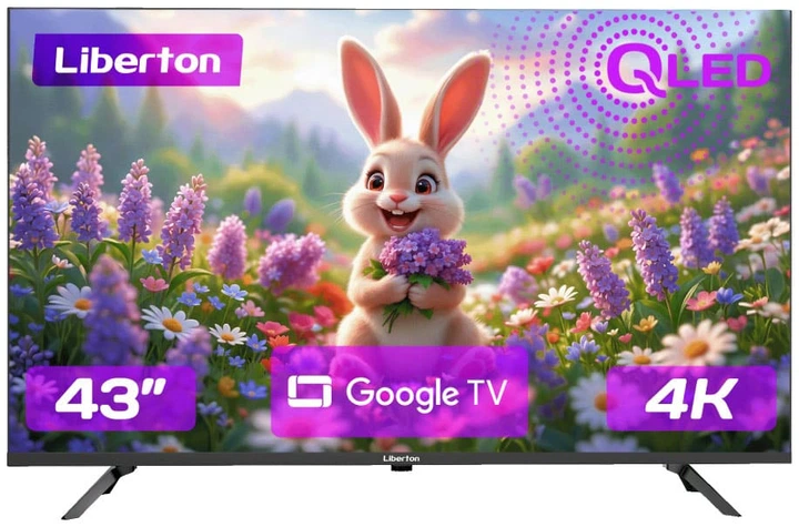 QLED телевізор 43'' Smart Google TV Liberton LTV-43Q02GT - Фото 1 QLED телевізор 43'' Smart Google TV Liberton LTV-43Q02GT - зображення 1
