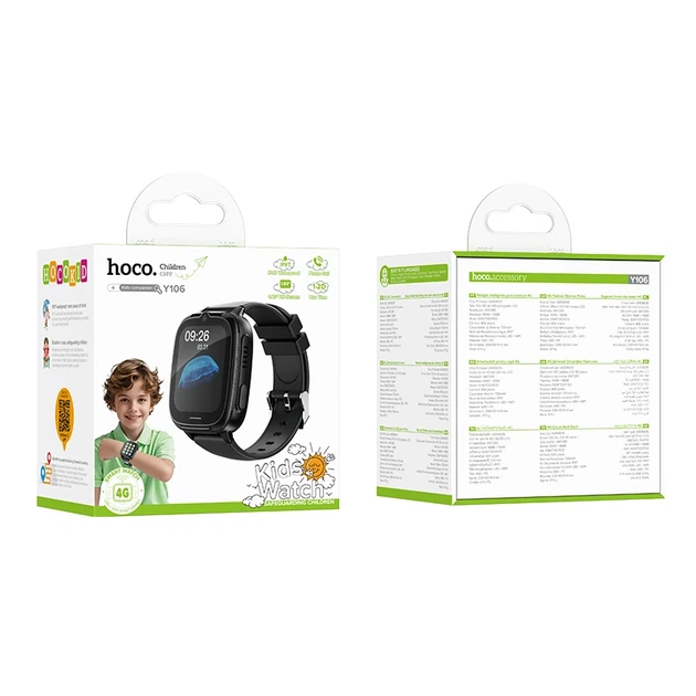 Дитячий смарт-годинник HOCO Y106 4G children phone watch Black - изображение 2