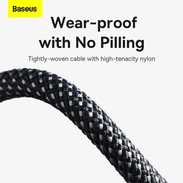 Кабель Baseus Dynamic Series Fast Charging Data Cable USB to Type-C 100W 1m Slate Gray - Фото 5 Кабель Baseus Dynamic Series Fast Charging Data Cable USB to Type-C 100W 1m Slate Gray - изображение 5