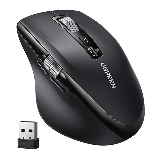 Маніпулятор миша бездротова UGREEN M751 Multi-mode Wireless Mouse Black - изображение 3