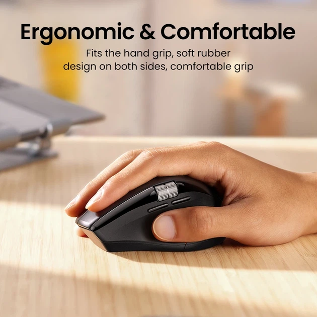 Маніпулятор миша бездротова UGREEN M751 Multi-mode Wireless Mouse Black - изображение 11