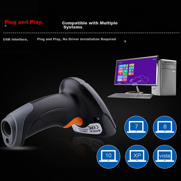 Newland NLS-OY20 2D QR-кодовий сканер дротовий сканер штрих-кодів з USB-інтерфейсом для мобільних платежів супермаркет POS Express-сканування - Фото 3 Newland NLS-OY20 2D QR-кодовий сканер дротовий сканер штрих-кодів з USB-інтерфейсом для мобільних платежів супермаркет POS Express-сканування - зображення 3