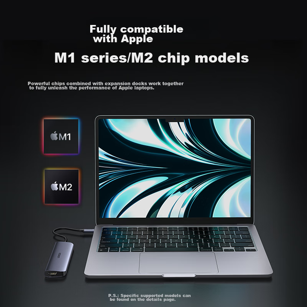 Док-станция расширения UGREEN Type-C — HDMI, совместимая с Thunderbolt 4/5, адаптер для компьютеров Apple, преобразователь портов C, Macbook Air/Neo, многопортовая док-станция расширения Huawei. - изображение 8