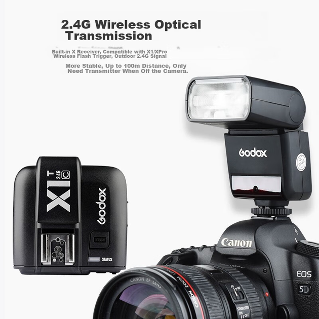 Высокоскоростной TTL-светильник Godox TT350-O для установки на камеру и использование вне камеры (Olympus/Panasonic). - изображение 3