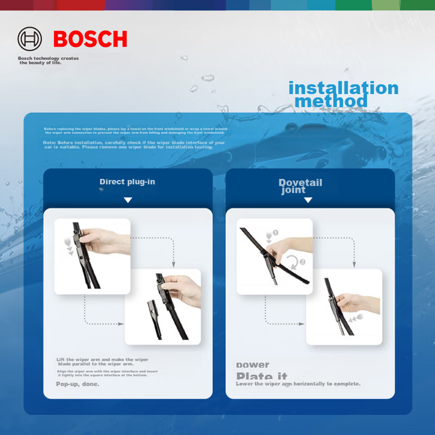 Щетка стеклоочистителя BOSCH Aerotwin, импортная, 24/19 (для BMW 3 серии 318/320/330/-15 BMW X1) без функции распыления воды. - изображение 7