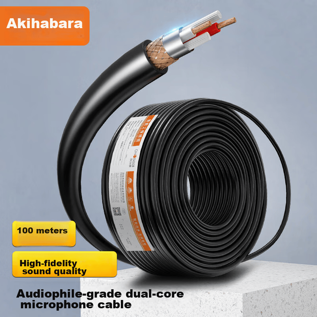 Микрофонный кабель CHOOSEAL QS2802T100S двухжильный XLR 100 м Black - изображение 8