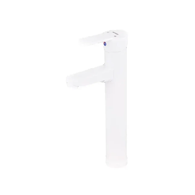 Змішувач для умивальника Plamix Raul-001-A HIGH White високий (без шлангів) (PM0655) - Фото 2 Змішувач для умивальника Plamix Raul-001-A HIGH White високий (без шлангів) (PM0655) - зображення 2