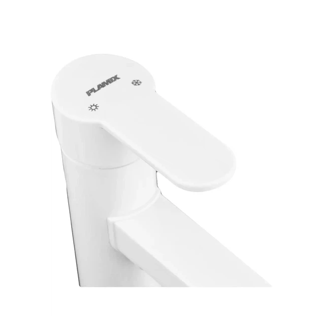 Змішувач для умивальника Plamix Raul-001-A HIGH White високий (без шлангів) (PM0655) - Фото 3 Змішувач для умивальника Plamix Raul-001-A HIGH White високий (без шлангів) (PM0655) - зображення 3