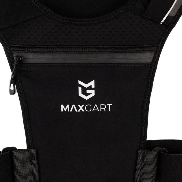 Жилет для бега MAXGART черный спортивный со светоотражающими элементами - Фото 9 Жилет для бега MAXGART черный спортивный со светоотражающими элементами - изображение 9
