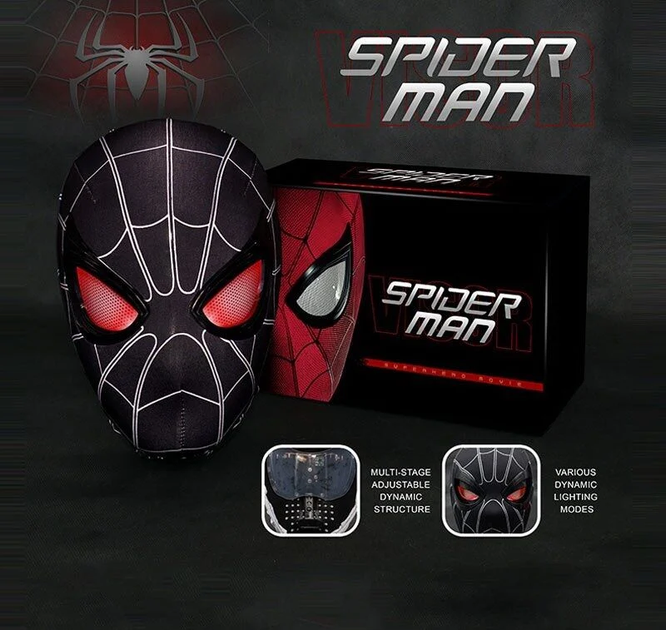 Маска героя Человека-паука (аккумулятор, подвижные элементы, USB Type-C) Spider-Man 622-02 - изображение 2