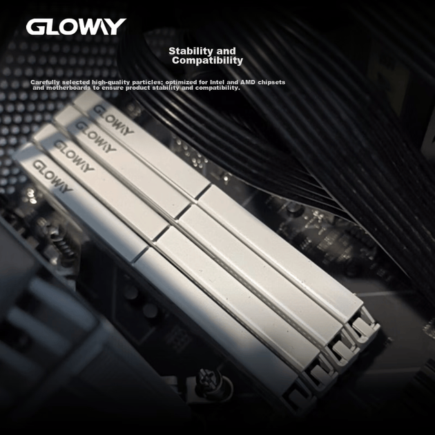Модуль оперативной памяти Gloway 16 ГБ DDR4 3200 для настольных компьютеров, планка Tianche RAM Bar, чипы Premium Chips, CL18, цвет Moonlight White, аксессуар для компьютера AI. - изображение 3