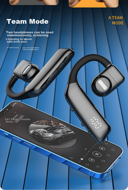 Bluetooth-гарнитура OKSJ с подвесным ушным креплением Black - Фото 9 Bluetooth-гарнитура OKSJ с подвесным ушным креплением Black - изображение 9