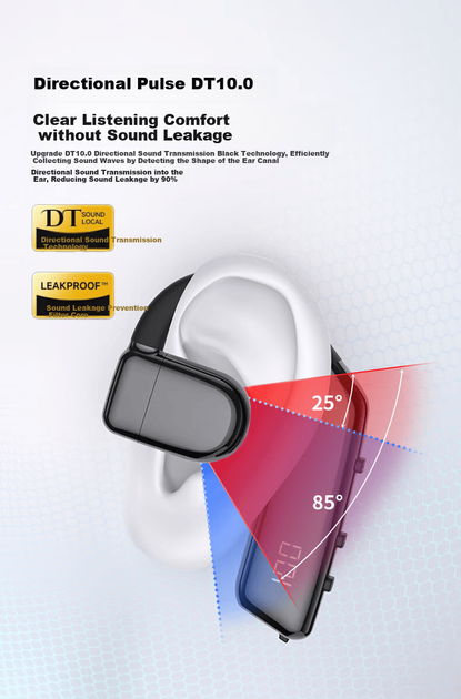 Bluetooth-гарнитура OKSJ с подвесным ушным креплением Black - Фото 5 Bluetooth-гарнитура OKSJ с подвесным ушным креплением Black - изображение 5