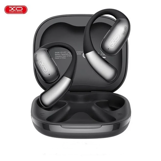 Навушники XO G37 Open Ear TWS Bluetooth 5.3, бездротові, з кліпсою, до 37 год роботи, водозахист, чорні - Фото 1 Навушники XO G37 Open Ear TWS Bluetooth 5.3, бездротові, з кліпсою, до 37 год роботи, водозахист, чорні - зображення 1