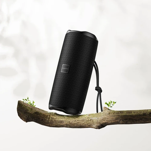 Портативная Bluetooth колонка Borofone BR100 Joy Sports, TWS, USB/TF, FM, беспроводная акустика, черная - Фото 5 Портативная Bluetooth колонка Borofone BR100 Joy Sports, TWS, USB/TF, FM, беспроводная акустика, черная - изображение 5