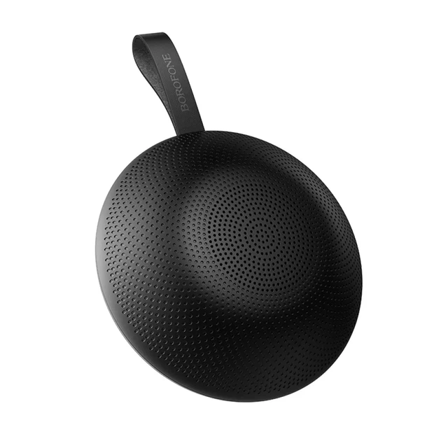 Портативна Bluetooth колонка Borofone BR48 UFO 5W, компактна, TWS, ремінець, чорна - Фото 2 Портативна Bluetooth колонка Borofone BR48 UFO 5W, компактна, TWS, ремінець, чорна - зображення 2