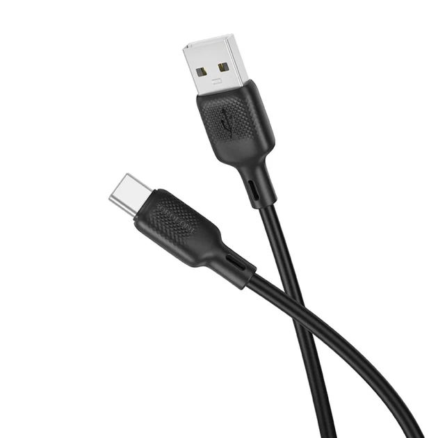 Кабель BOROFONE BX113 Lenny Silicone USB to Type-C 3A, 3 м, быстрая зарядка и передача данных, черный - Фото 2 Кабель BOROFONE BX113 Lenny Silicone USB to Type-C 3A, 3 м, быстрая зарядка и передача данных, черный - изображение 2