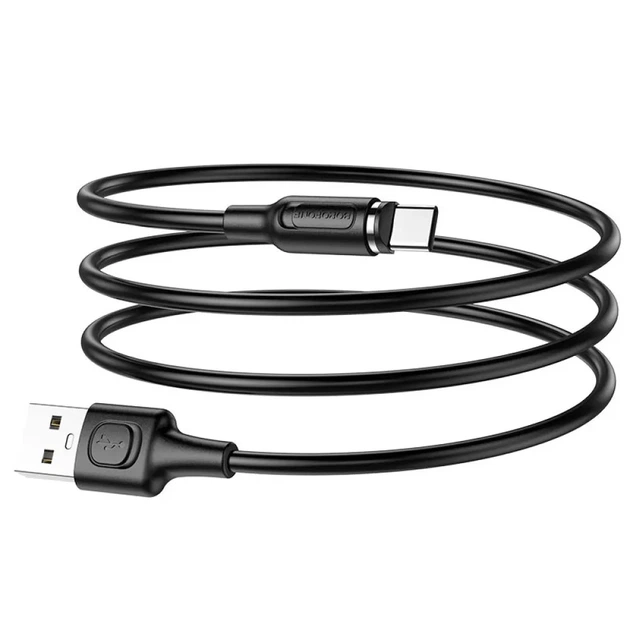 Магнитный кабель BOROFONE BX41 Amiable USB to Type-C 2.4A, 1 м, быстрая зарядка, съемный коннектор, черный - Фото 3 Магнитный кабель BOROFONE BX41 Amiable USB to Type-C 2.4A, 1 м, быстрая зарядка, съемный коннектор, черный - изображение 3