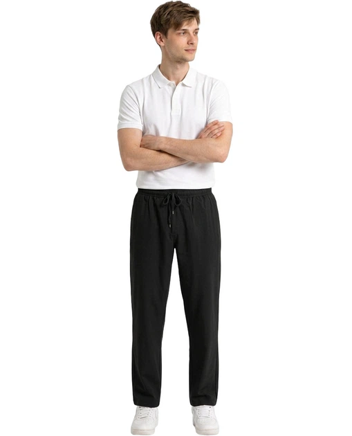 Брюки мужские летние хлопок-лён Combined Blank Apparel KTN1430BLACK XL черные (2228682271033) - Фото 5 Брюки мужские летние хлопок-лён Combined Blank Apparel KTN1430BLACK XL черные (2228682271033) - изображение 5