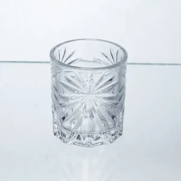 Набір чарок для настоянок Rocks Glass 6 штук по 75 мл з рельєфним візерунком HP-17-8 - изображение 3