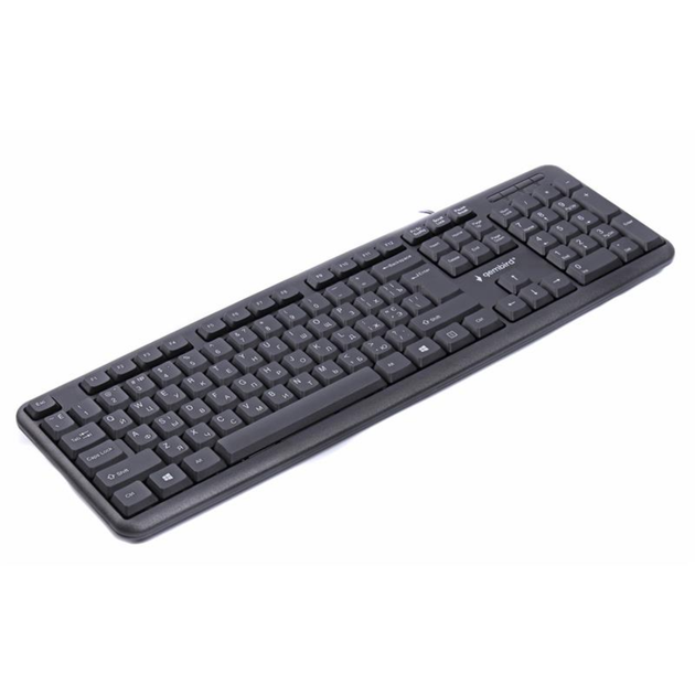 Клавиатура проводная Gembird KB-103-UA мембранная 104 клавиши 1.4 м PS/2 Black - изображение 3