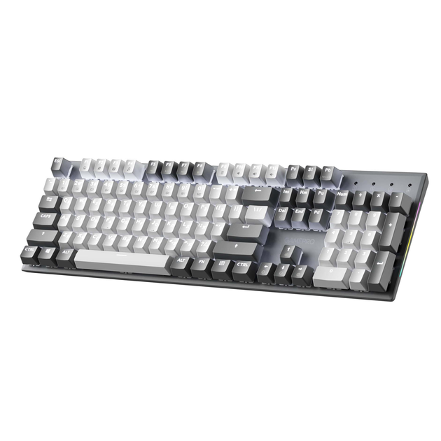Клавіатура ігрова GamePro Genesis Metallic MK144G механічна 104 клавіші USB-C Outemu Red Gray - зображення 2