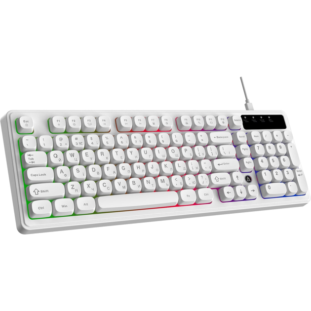 Клавіатура ігрова Ajazz AF98 мембранна 98 клавіш USB-C 1.6 м White (AF98-W) - Фото 2 Клавіатура ігрова Ajazz AF98 мембранна 98 клавіш USB-C 1.6 м White (AF98-W) - зображення 2