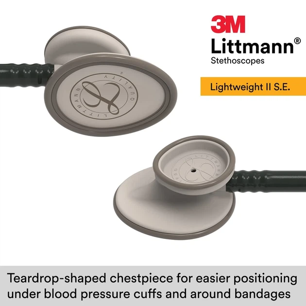 Стетоскоп 3M Littmann Lightweight II S.E. 71см Чорний k1 - зображення 6