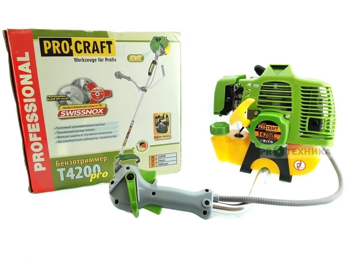Бензиновий триммер PROCRAFT T4200 PRO NEW 2021 442008 - Фото 2 Бензиновий триммер PROCRAFT T4200 PRO NEW 2021 442008 - зображення 2