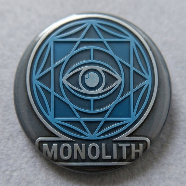 Значок «Monolith» — Угруповання Моноліт (Stalker metal style) - Фото 1 Значок «Monolith» — Угруповання Моноліт (Stalker metal style) - изображение 1