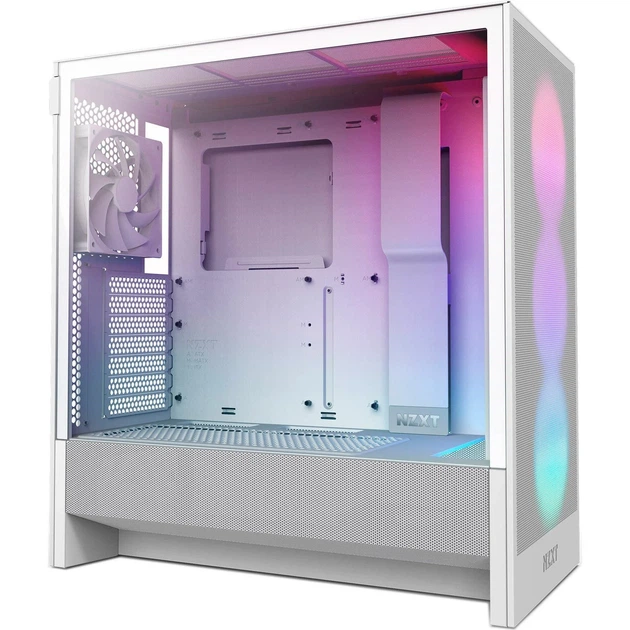 Корпус NZXT H5 Flow RGB (CC-H52FW-R1) / без БЖ / Білий - зображення 2