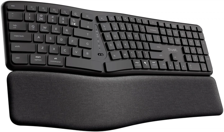 Klawiatura bezprzewodowa Trust Keyra Wireless Black (8713439254594) - obraz 3