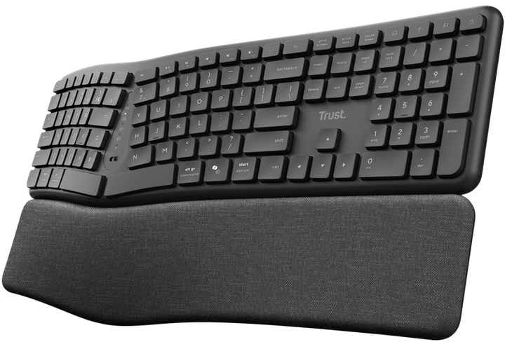 Klawiatura bezprzewodowa Trust Keyra Wireless Black (8713439254594) - obraz 4