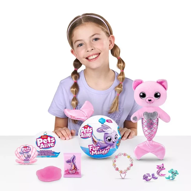 Інтерактивна іграшка Pets & Robo Alive Furmaids Кошеня Пурл (9555A) - зображення 9