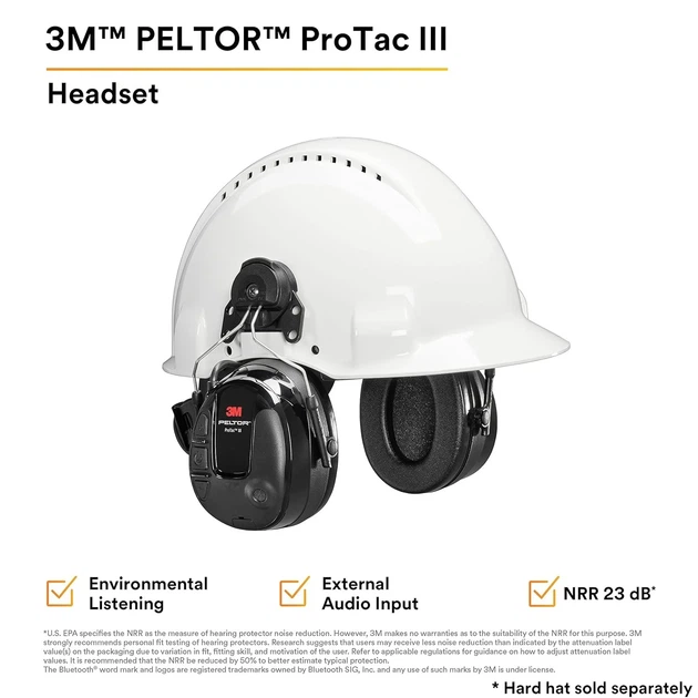 Наушники 3M Peltor ProTac III Headset / Активное шумоподавление / Черные Б/В k1 - изображение 3