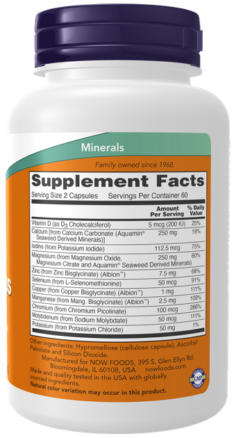 Minerały NOW Foods Full Spectrum Mineral Caps 120 kapsułek (733739015440) - obraz 2