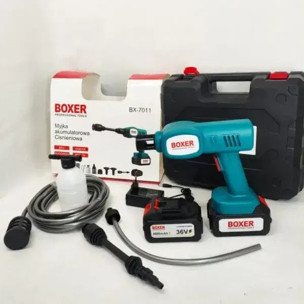 Акумуляторна мийка високого тиску BOXER BX-7011 2 акб 36 В 4000 mAh кейс - Фото 3 Акумуляторна мийка високого тиску BOXER BX-7011 2 акб 36 В 4000 mAh кейс - зображення 3